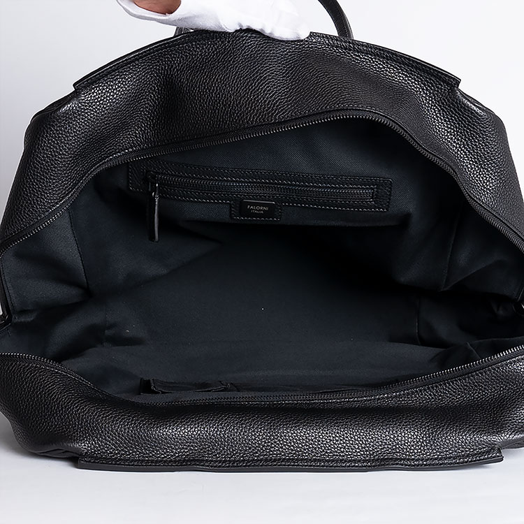 falorni（ファロルニ） ボストンバッグ 1000 ラムレザー 羊革 ブラック