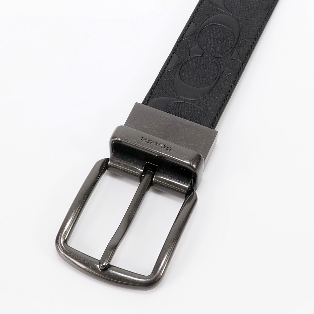 COACH（コーチ） ベルト CQ024 BLK シグネチャー リバーシブル