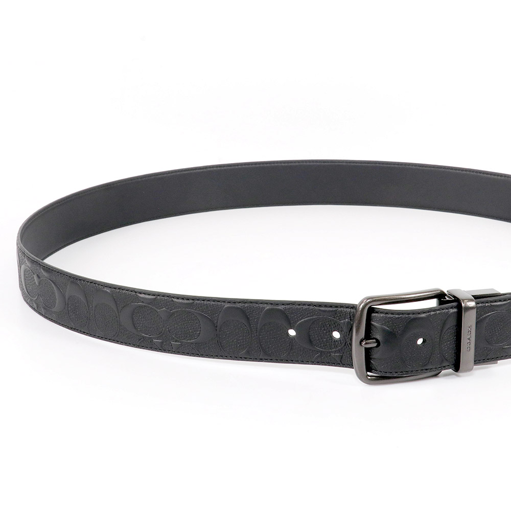 COACH（コーチ） ベルト CQ024 BLK シグネチャー リバーシブル