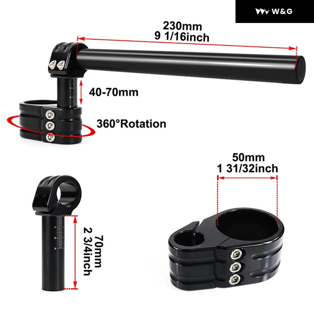 ハンドルバー CNC クリップオン ライザー 汎用 カワサキ ZX-6R ZX6R