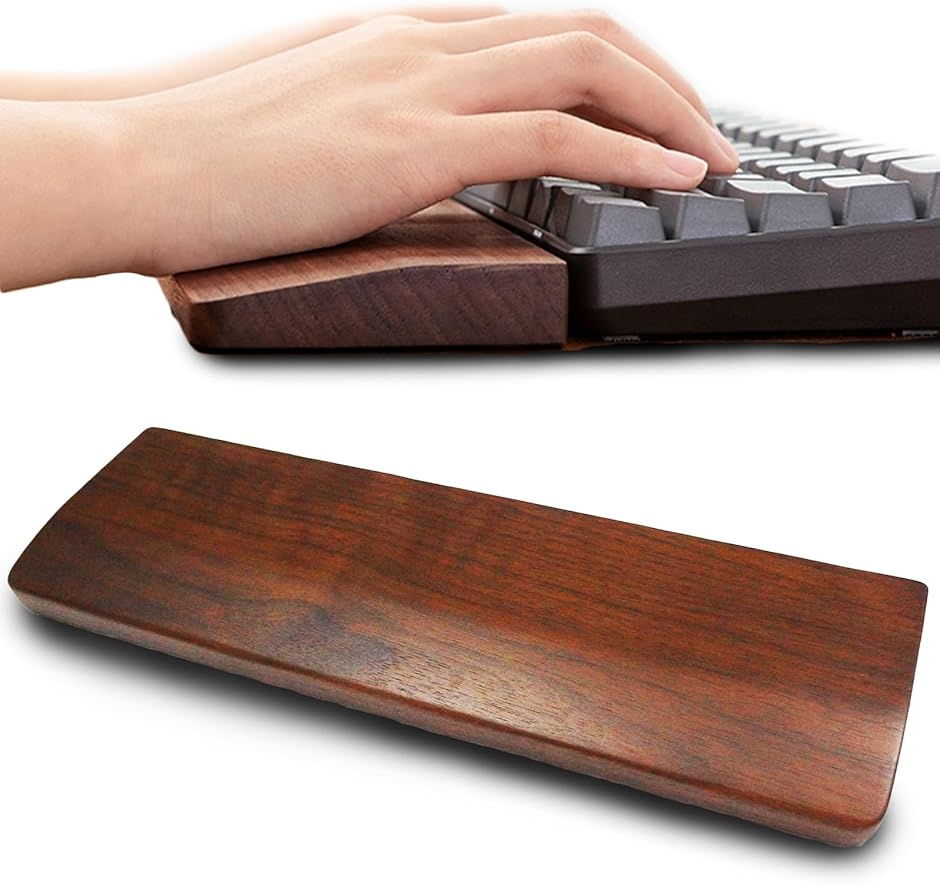 木製 パームレスト リストレスト 60% キーボード 滑り止め 薄型