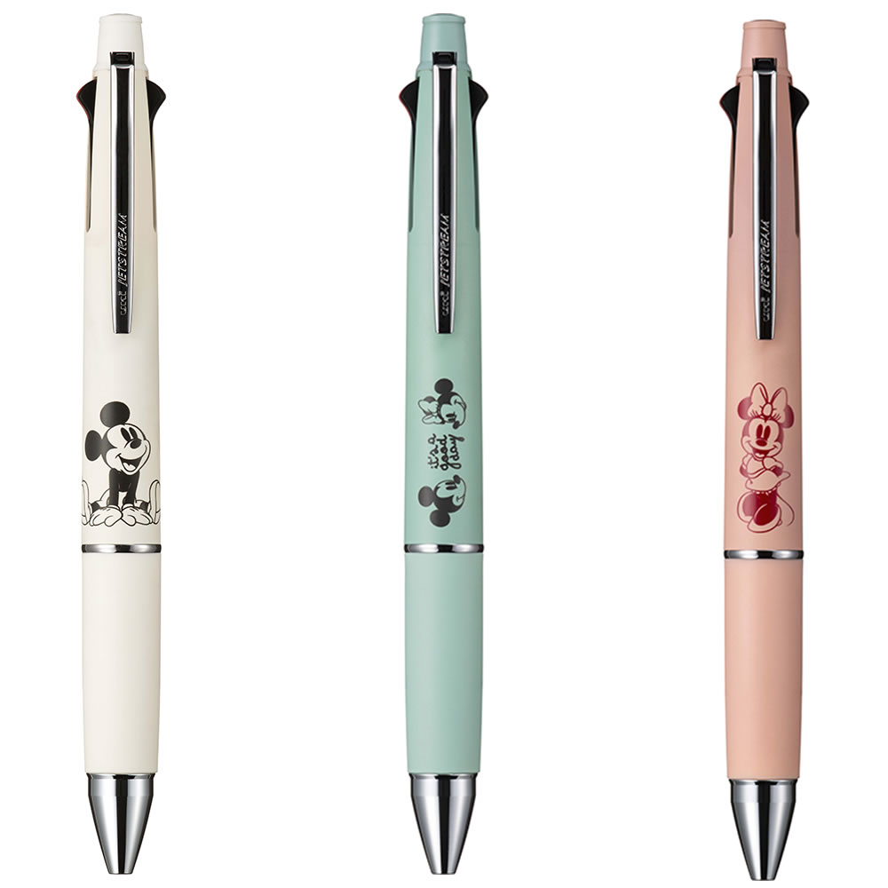 三菱鉛筆 ジェットストリーム 多機能ペン 4＆1 ディズニー 3本（軸色3