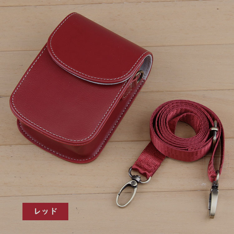 CANON IXY 650 m ケース カバー ショルダーストラップ付き PUレザー