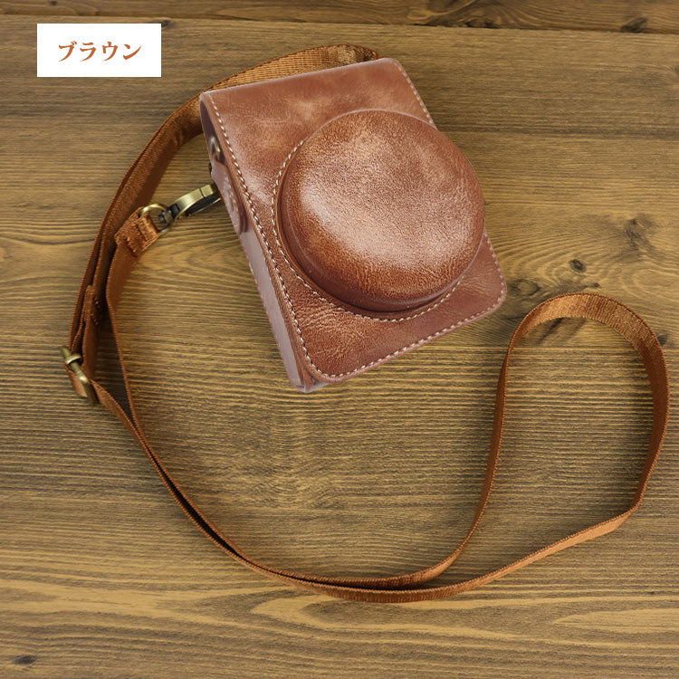 VLOGCAM ZV-1 II カメラケース ZV-1F PUレザー ショルダーストラップ