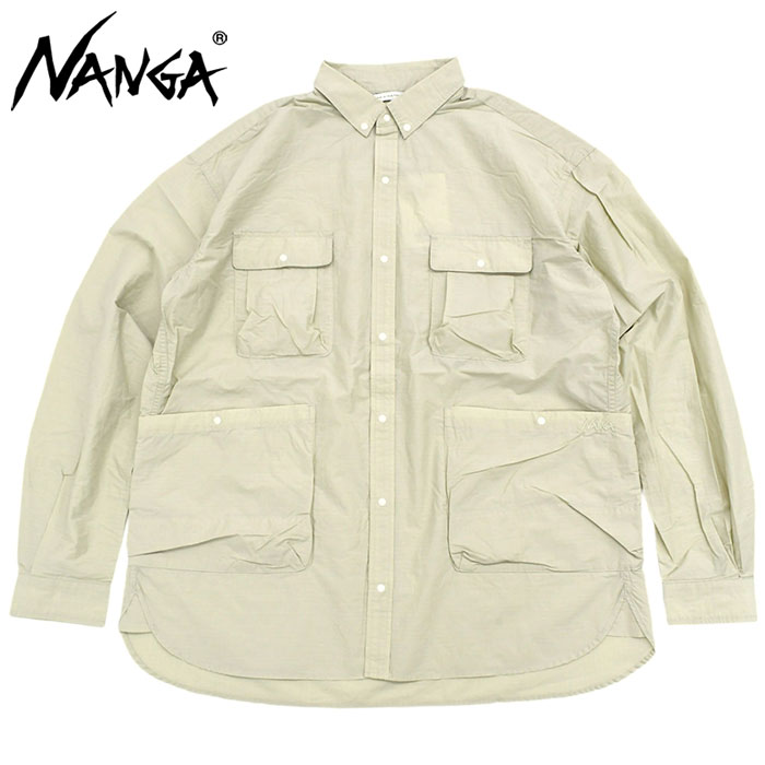 NANGA（ナンガ） シャツ 長袖 メンズ コットン ナイロン リップス