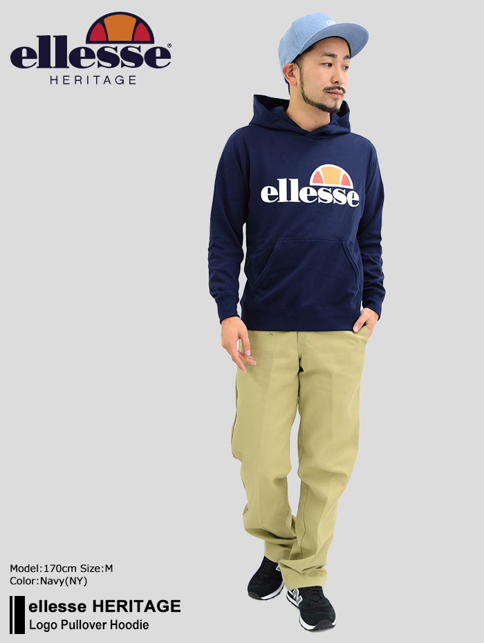 ellesse（エレッセ） ヘリテー プルオーバー パーカー ellesse