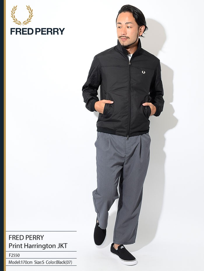 FRED PERRY（フレッドペリー） ジャケット メンズ プリント ハリントン