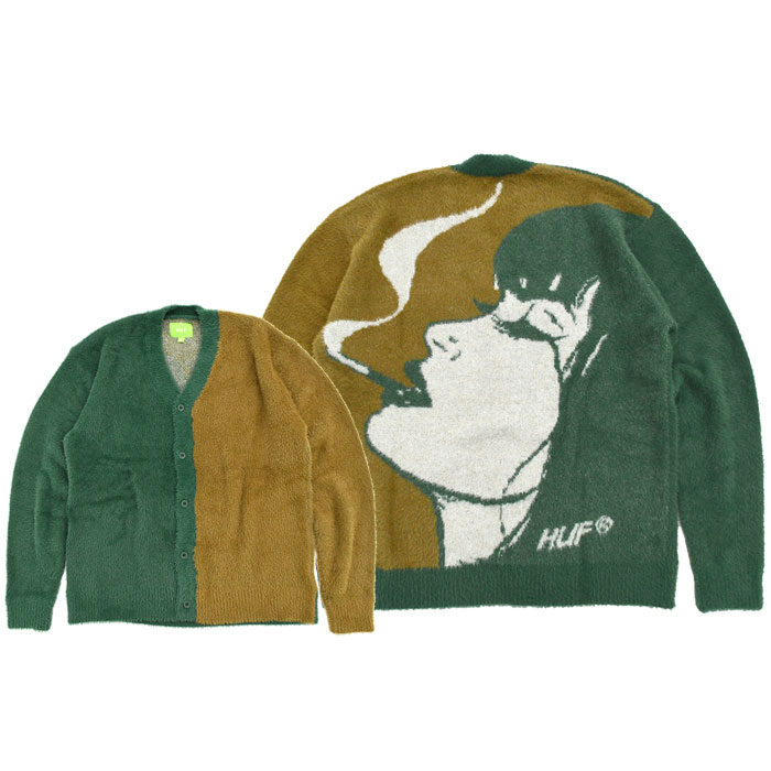 HUF（ハフ） カーディガン メンズ フィールズ グッド ( HUF Feels Good