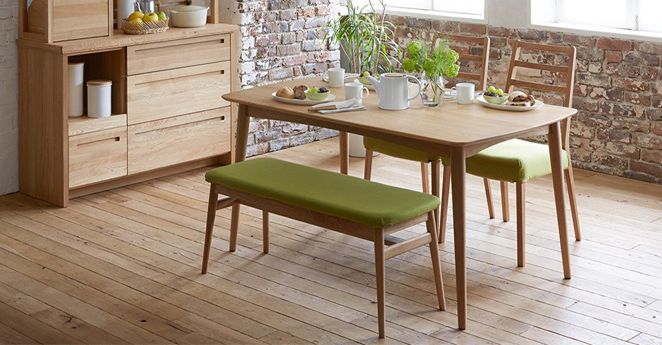 大塚家具 ダイニングテーブル シネマ3 幅135cm レッドオーク材ホワイト