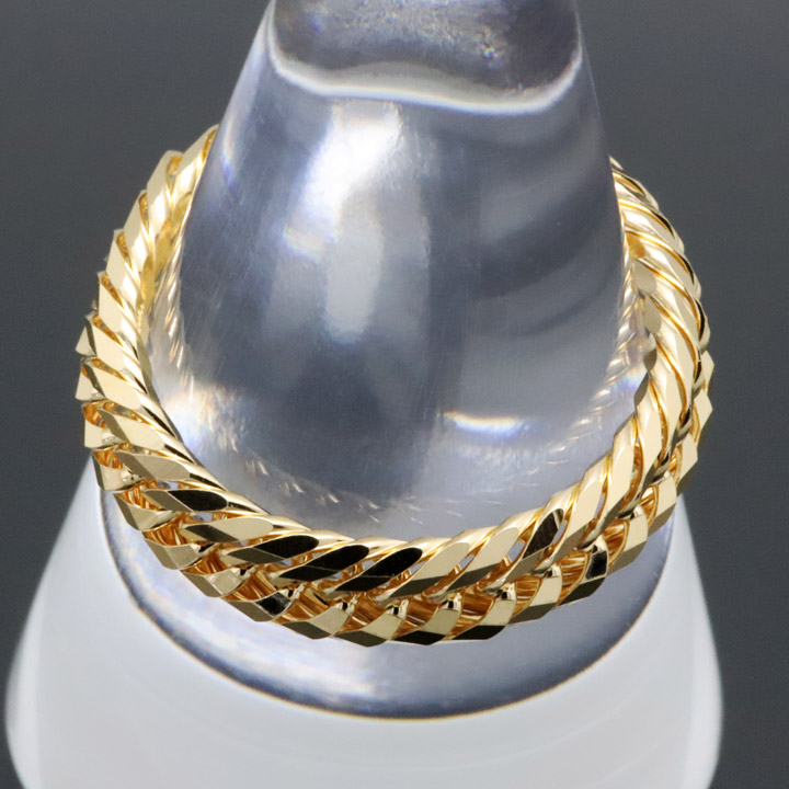 喜平リング 18金 （11号） 0.76φ 12面トリプル 指輪 チェーンリング