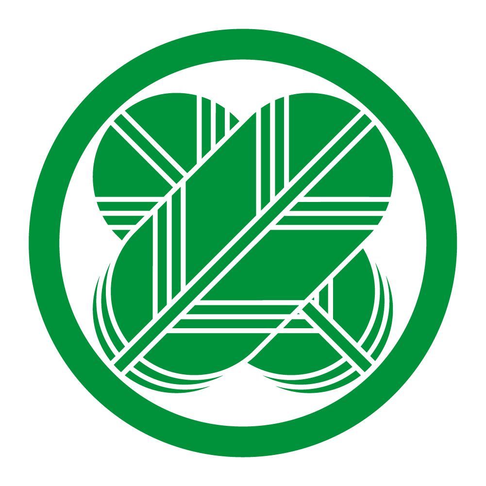 家紋ステッカー【丸に違い鷹の羽】008 （130mm） 《カラー選べます