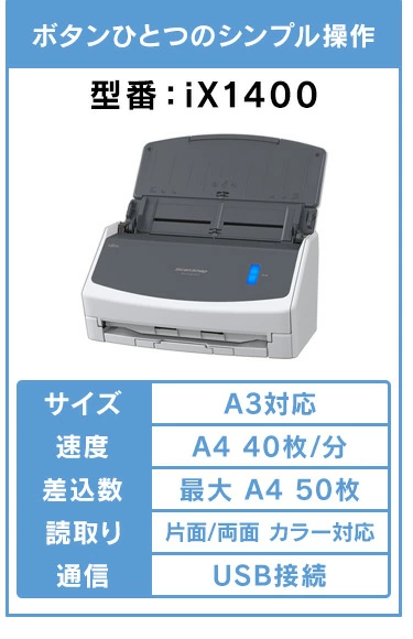 スキャナー ScanSnap iX100 スキャンスナップ A3 A4 小型 写真