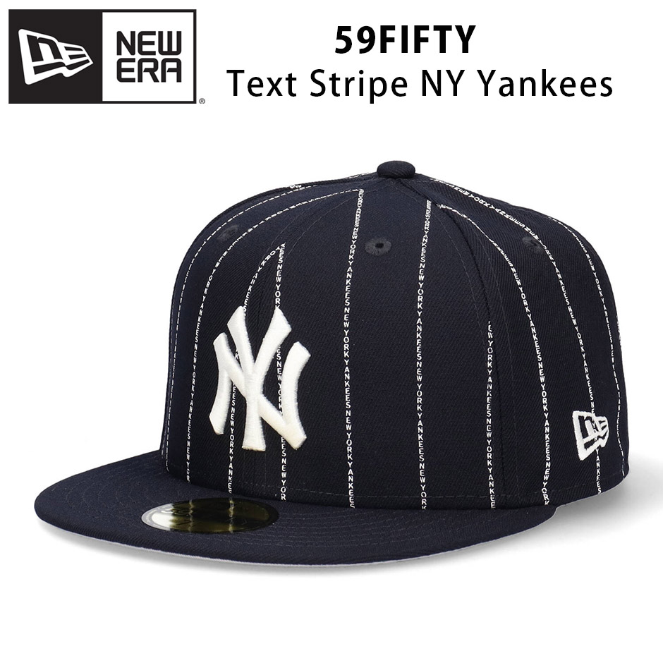 NEW ERA（ニューエラ） テキスト ストライプ NY ヤンキース フラット