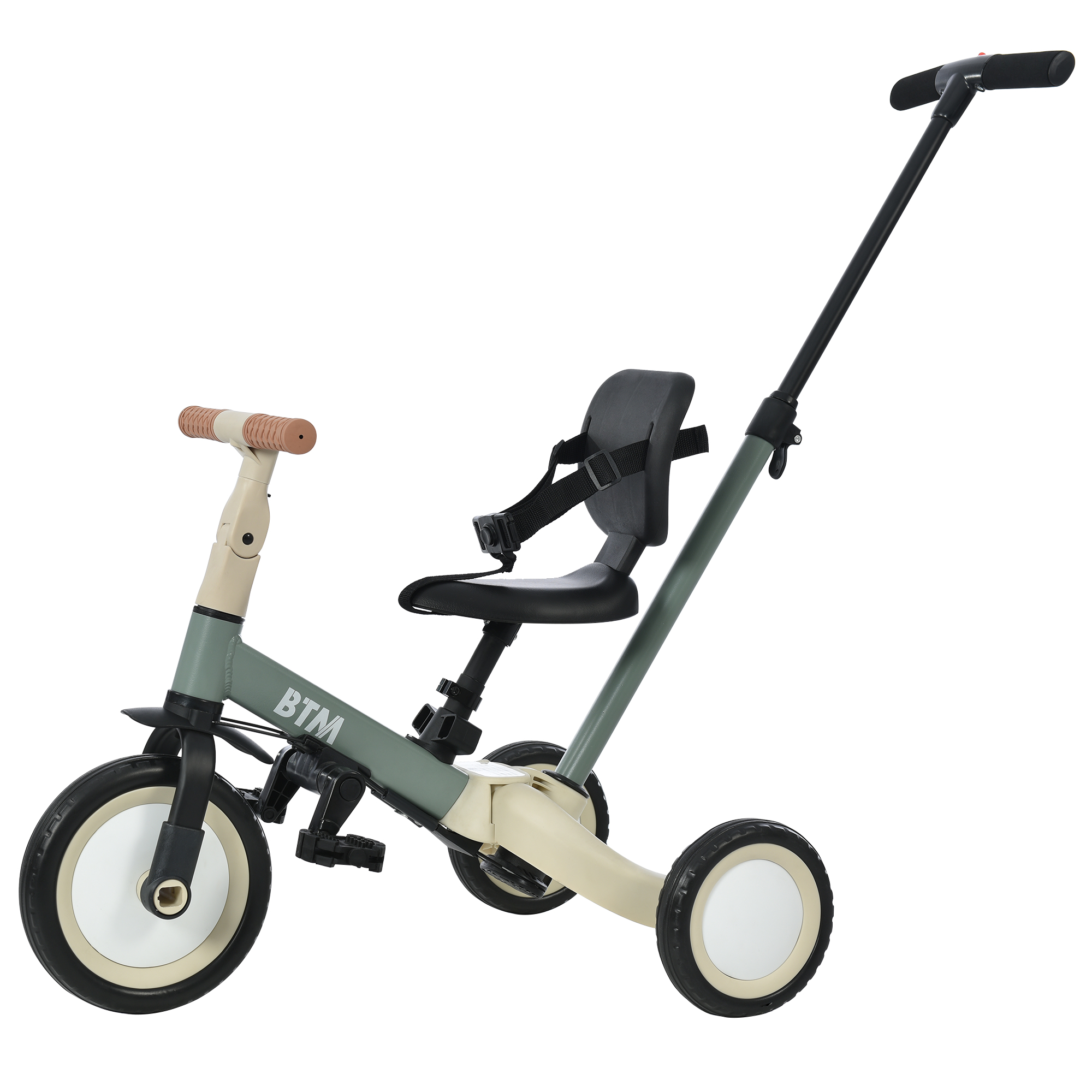 子供用三輪車 5in1 キックバイク BTM 三輪車のりもの 安全ベルト付き