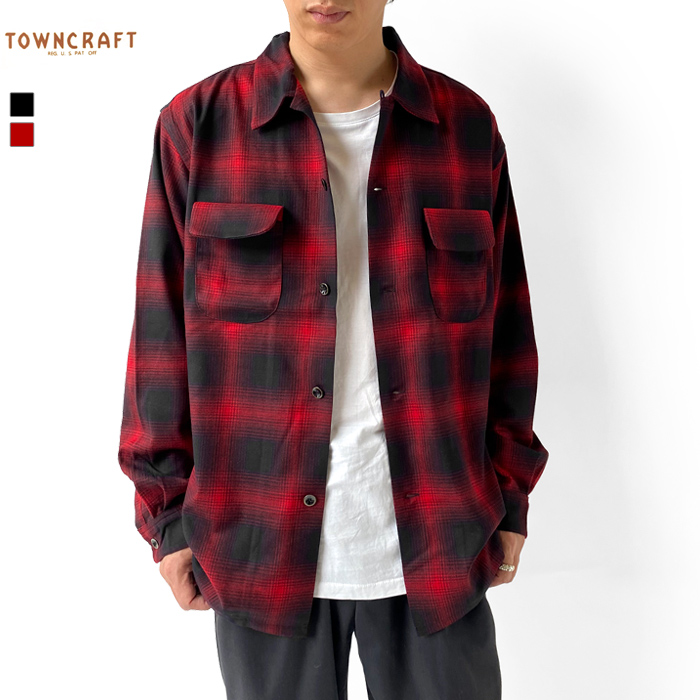 TOWNCRAFT（タウンクラフト） オンブレ チェック シャツ ネルシャツ