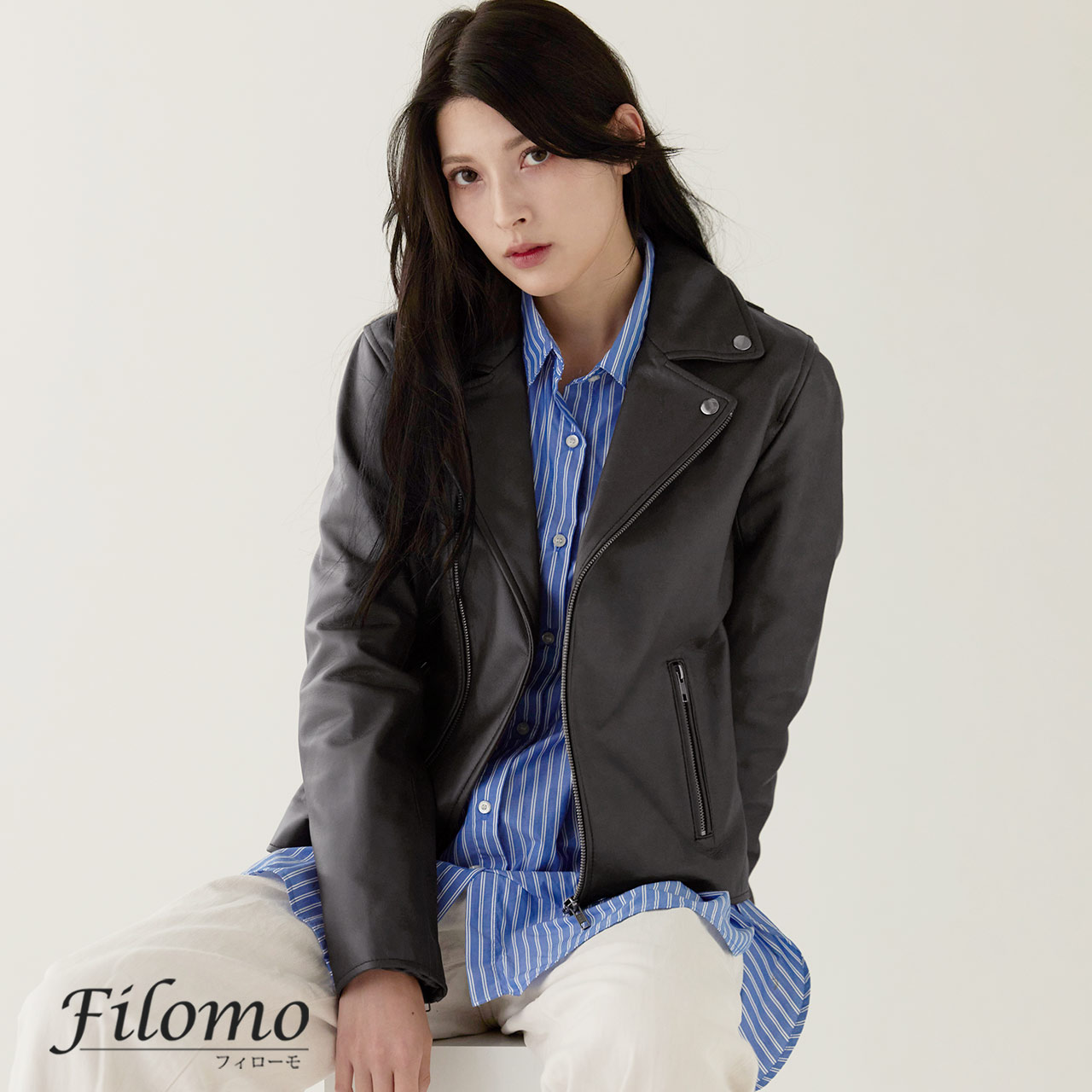 Filomo（フィローモ） レザー ライダースジャケット レディース ダブル