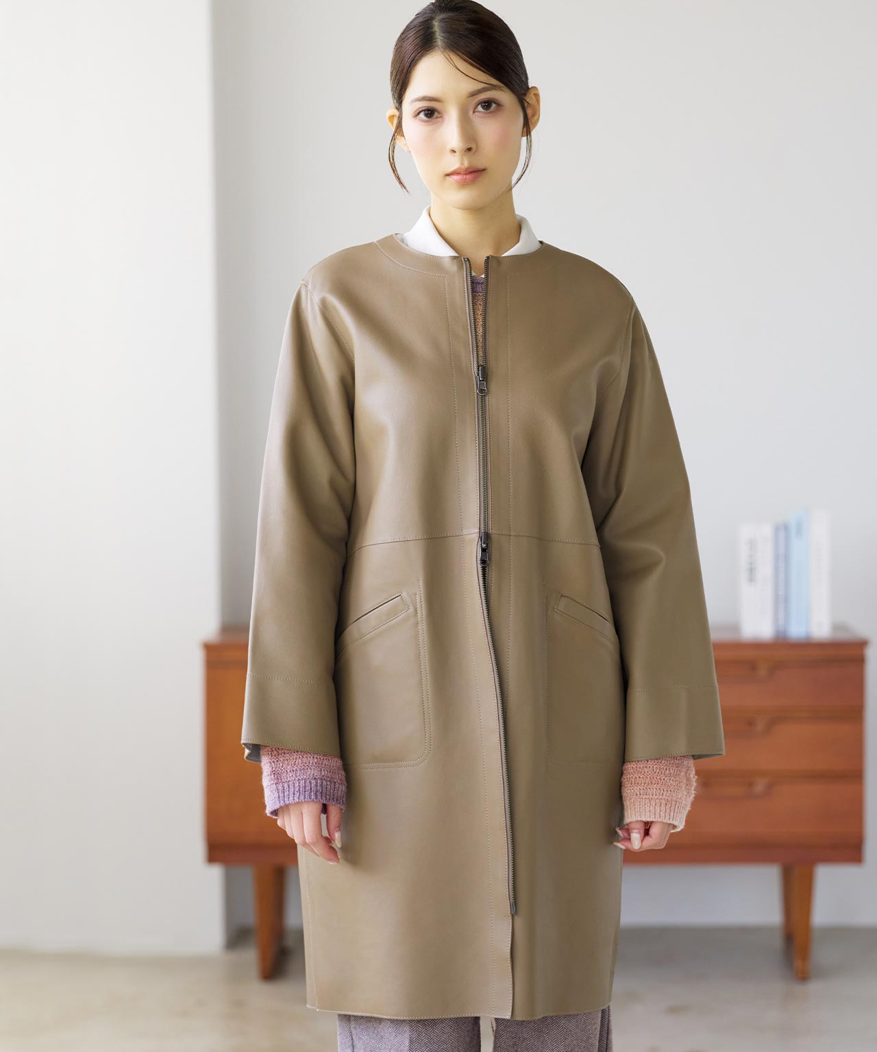 sankyo shokai（三京商会） ＜爆買＞コート レディース ノーカラー