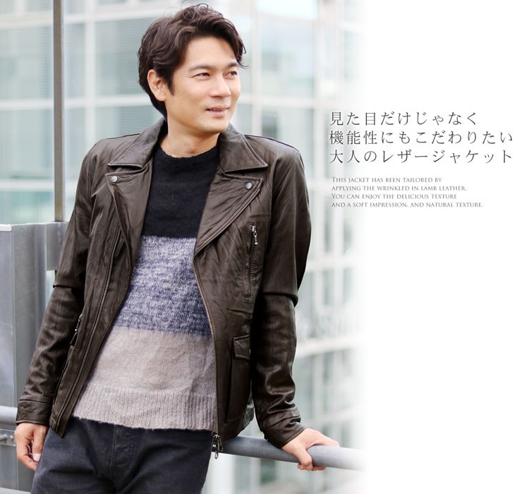 sankyo shokai（三京商会） ＜爆買＞ラムレザー ライダース ジャケット
