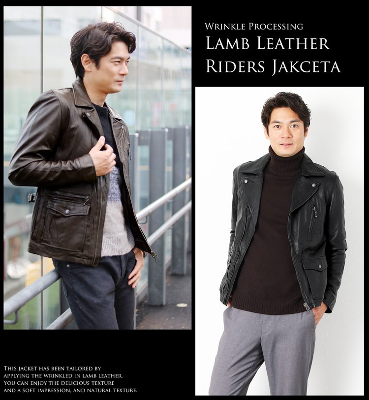 sankyo shokai（三京商会） ＜爆買＞ラムレザー ライダース ジャケット