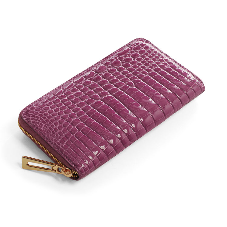 sankyo shokai（三京商会） クロコダイル長財布 シャイニング 加工