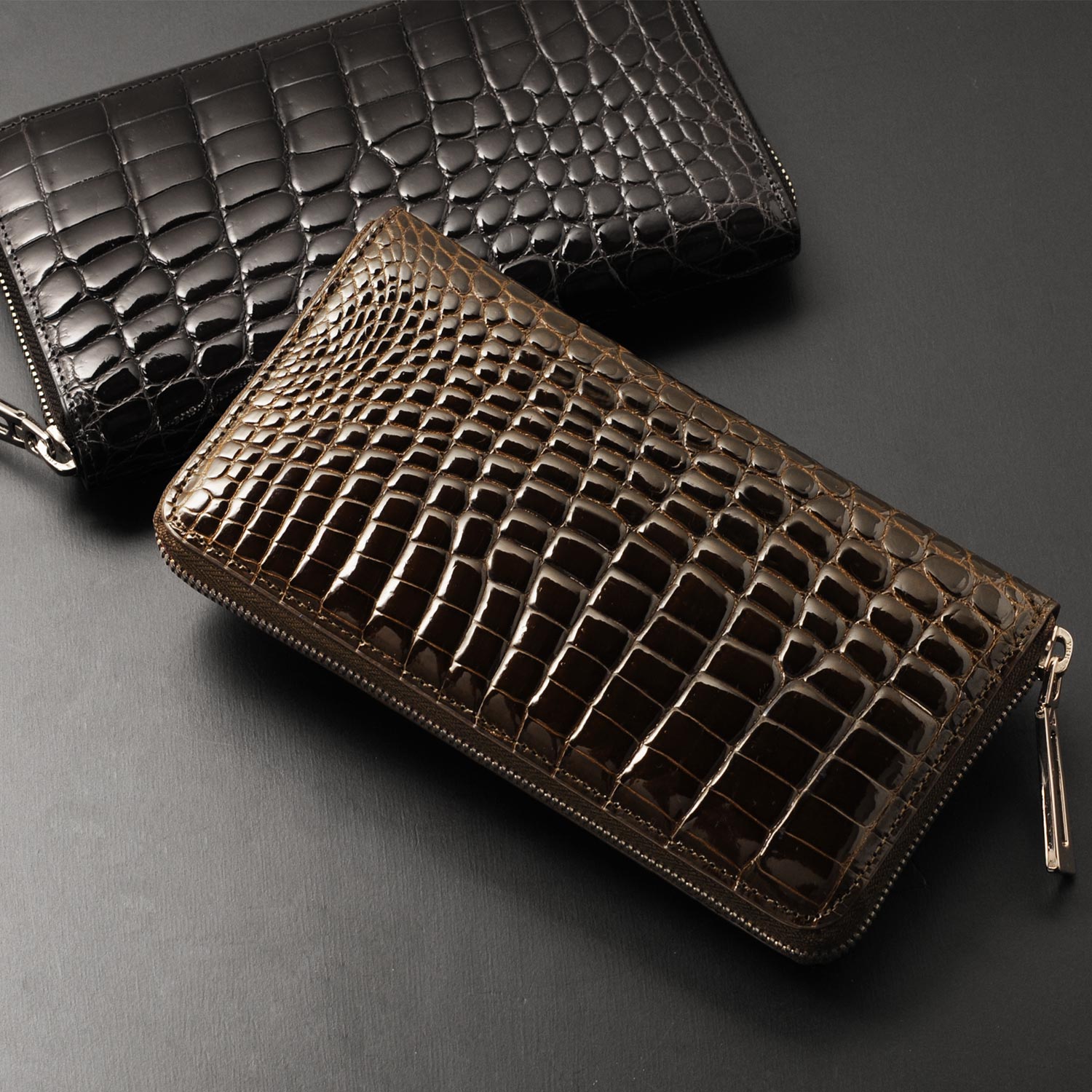 sankyo shokai（三京商会） クロコダイル 長財布 メンズ 本革