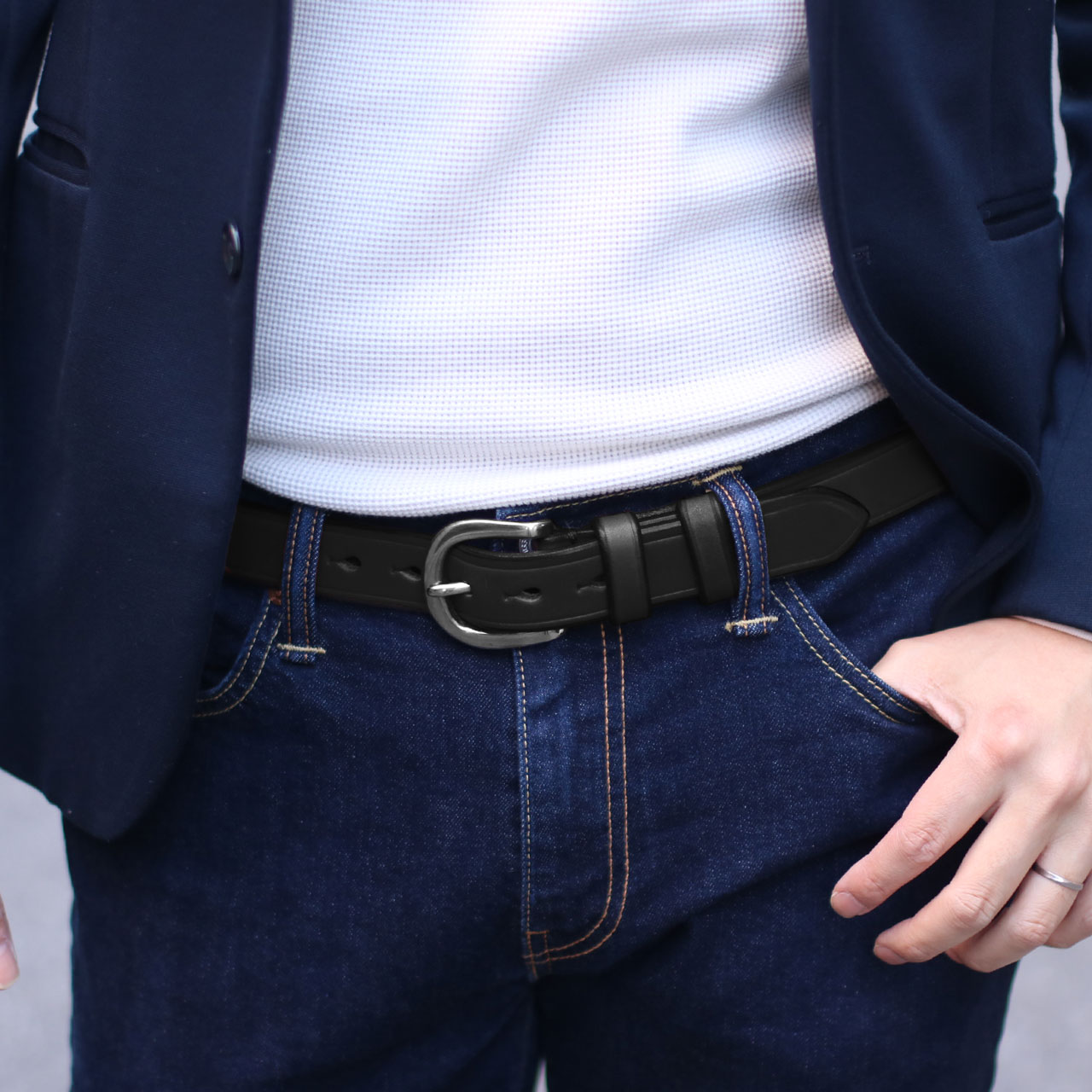 Jamale（ジャマレ） ［名入れ 可能］栃木レザー ベルト 一枚革 ベルト