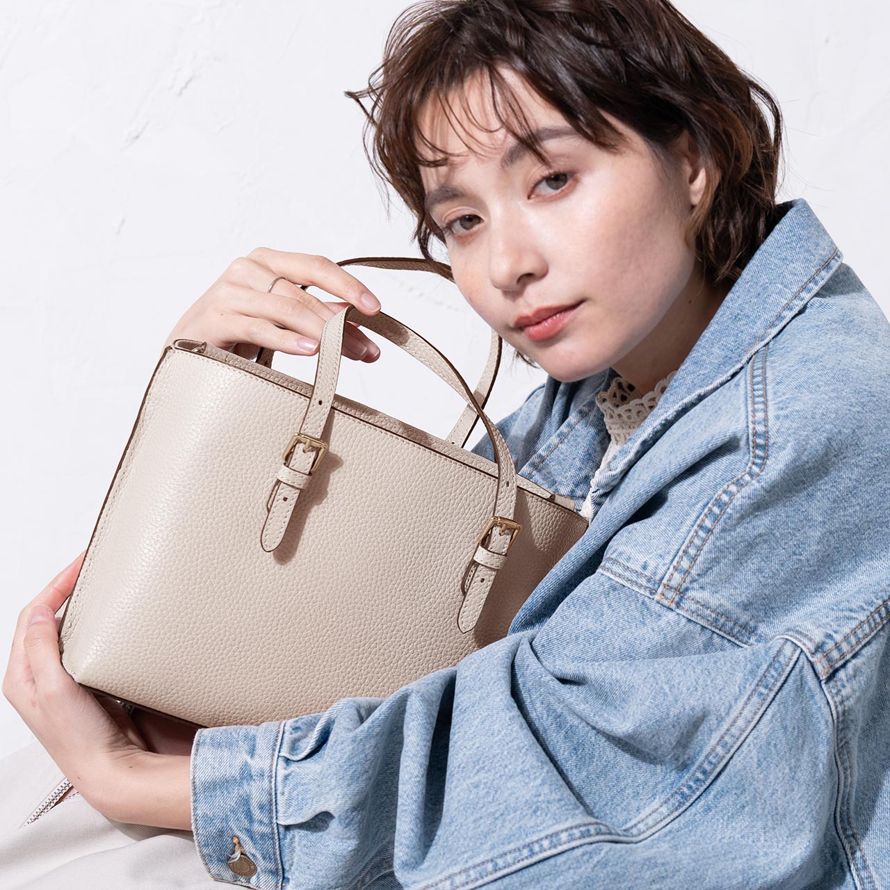 mieno（ミエノ） 本革 バッグ レディース ハンドバッグ ショルダー