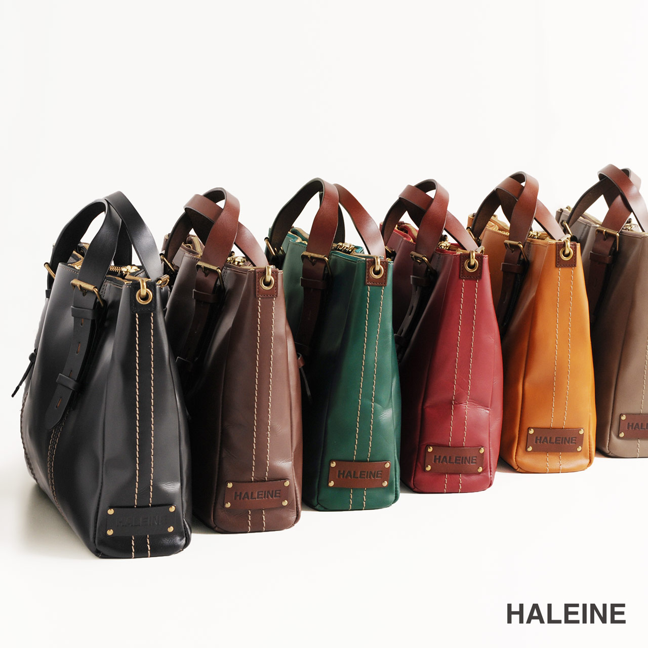 HALEINE（アレンヌ） 牛革 ビジネスバッグ 2way 日本製 ステッチ