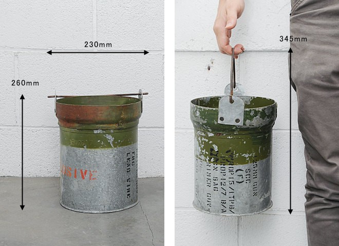 ミリタリー ゴミ箱 おしゃれ 鉢カバー インダストリアル レトロ