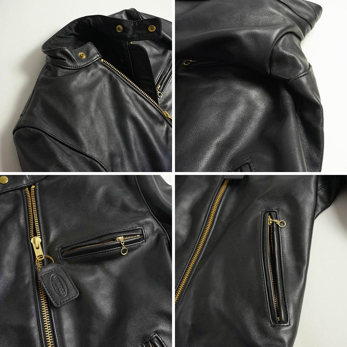 VANSON（バンソン） VANSON MODEL B シングル ライダース ブラック