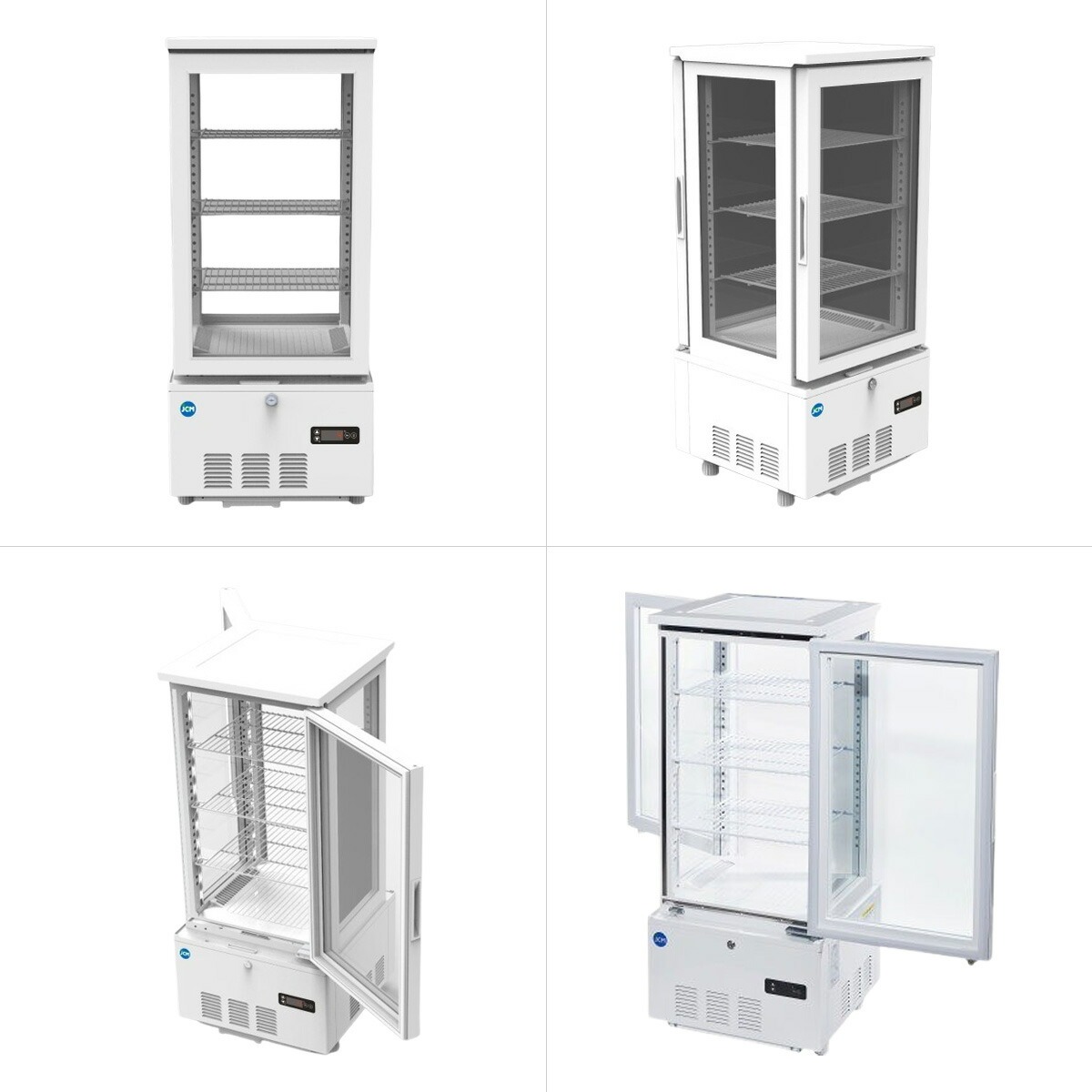 JCM レビュー特典 JCM 4面ガラス冷蔵 ショーケース（両面扉） JCMS-83W