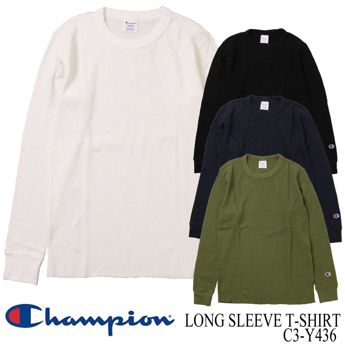 Champion（チャンピオン） C3-Y436 クルーネック サーマル カットソー