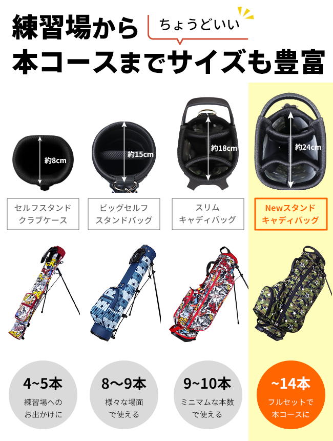 ポイント最大+19％☆3/1(月)23:59迄 AZROF スタンドキャディバッグ