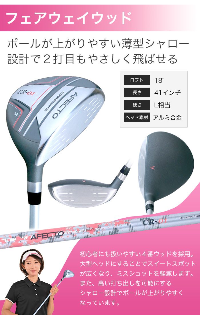 ポイント最大+15％☆2/25(水)23:59迄 レディース ゴルフクラブセット