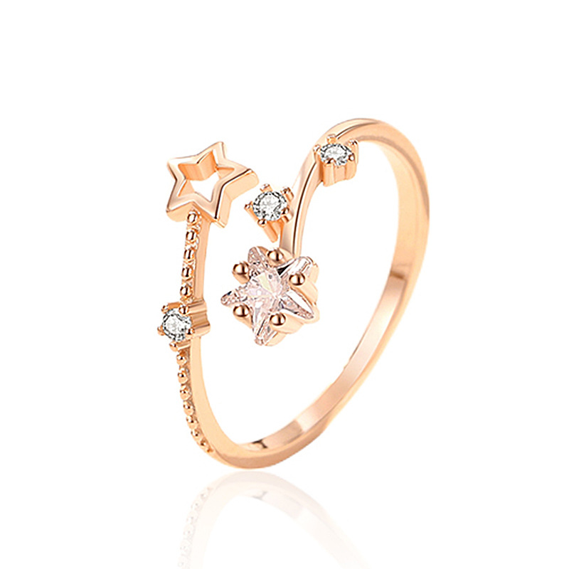 シルバー925 指輪 スターリング 星 流れ星 ピンキーリング 開け口指輪