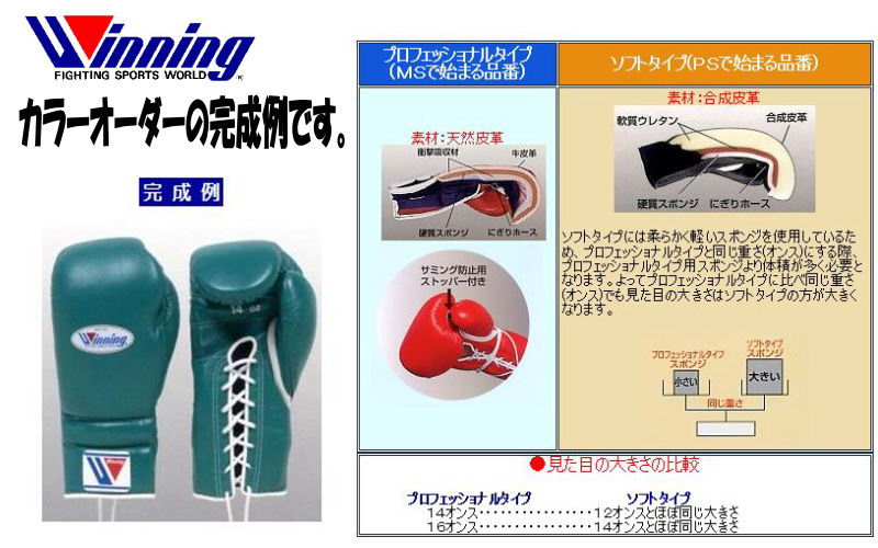Winning（ウイニング） 受注生産 ボクシンググローブカラーオーダー8