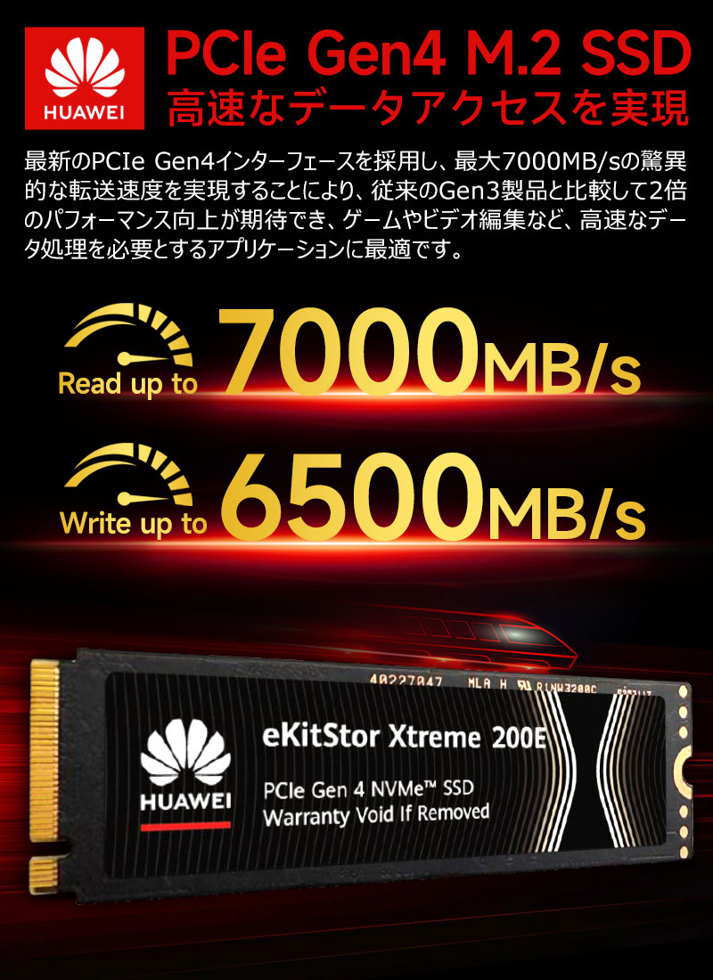 HUAWEI（ファーウェイ） HUAWEI 1TB NVMe 2.0 SSD PCIe Gen 4x4 R