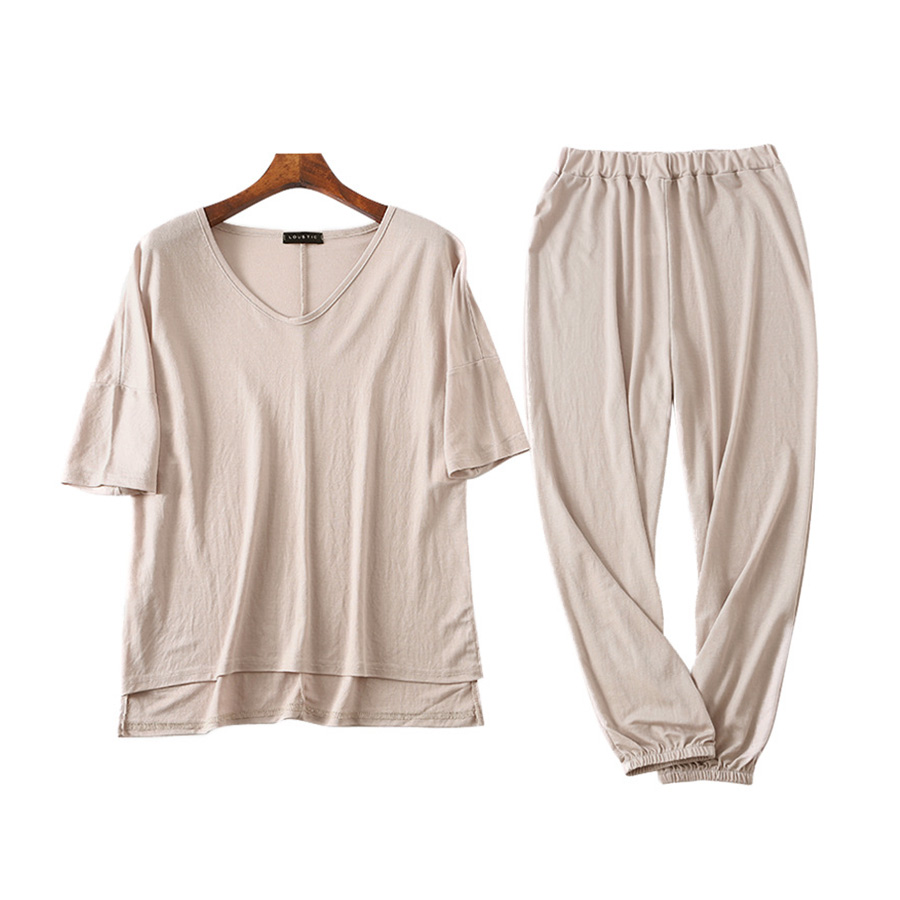 ルームウェア セットアップ パジャマ 半袖 トップス パンツ 上下セット