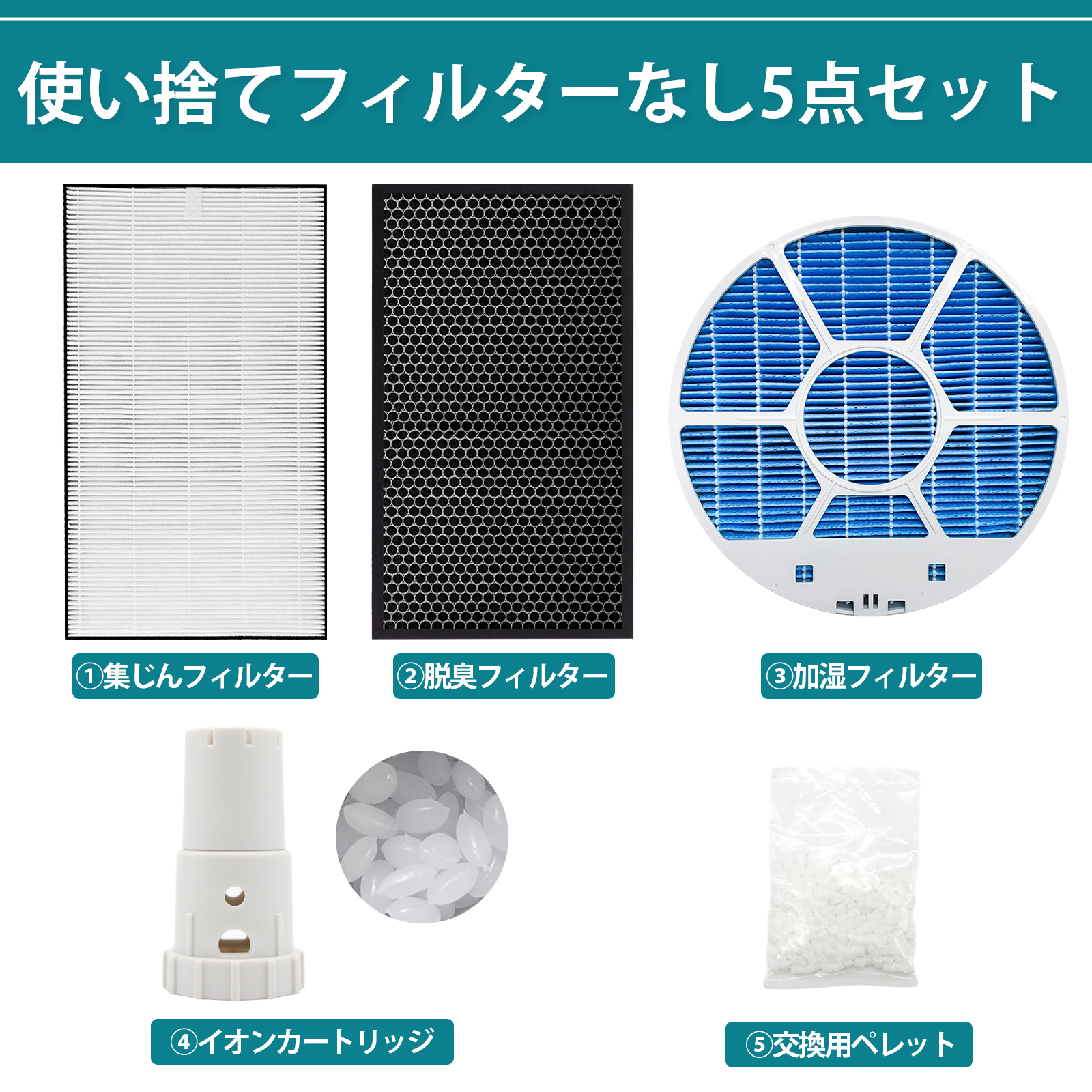 SHARP（シャープ） 「大好評」シャープ 空気清浄機 互換 フィルター 5