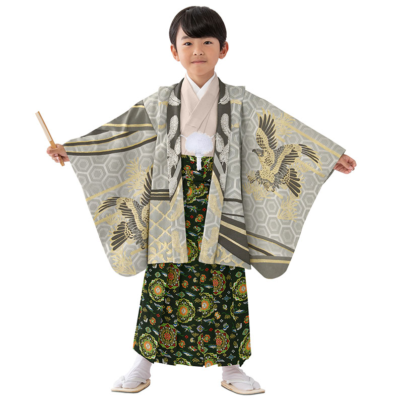 七五三 男の子 着物 フルセット 3歳 5歳 数5歳 満5歳 7歳 羽織 袴 14点
