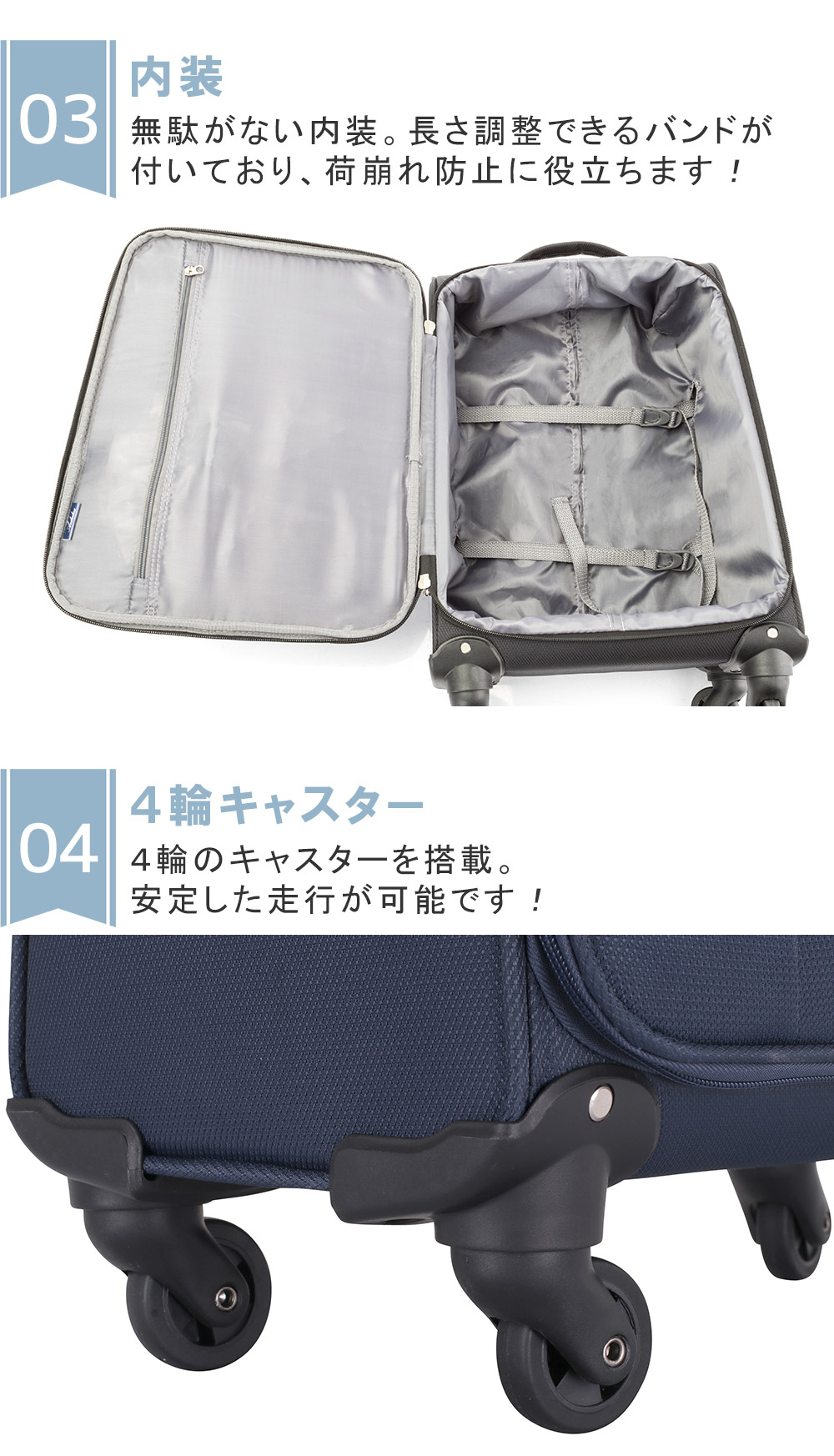 協和 ソフトキャリーケース 機内持ち込み 軽量 Sサイズ 4輪 スーツ