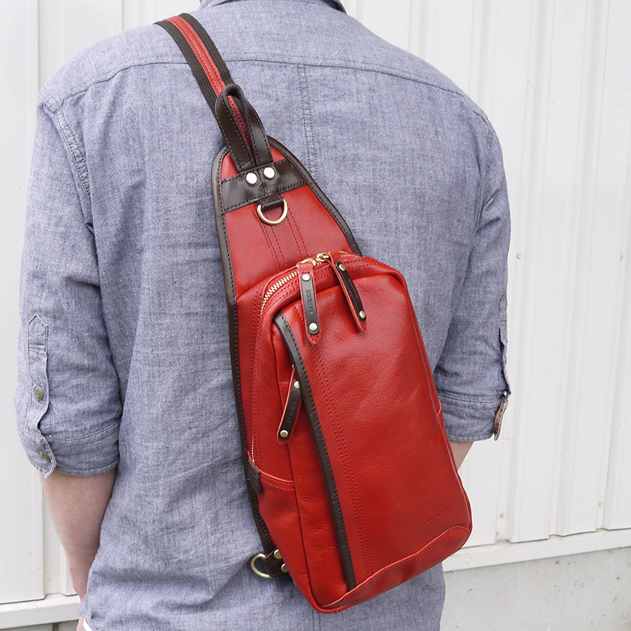 DOUBLES（ダブルス） ボディバッグ メンズ 50代 40代 60代 革 ブランド