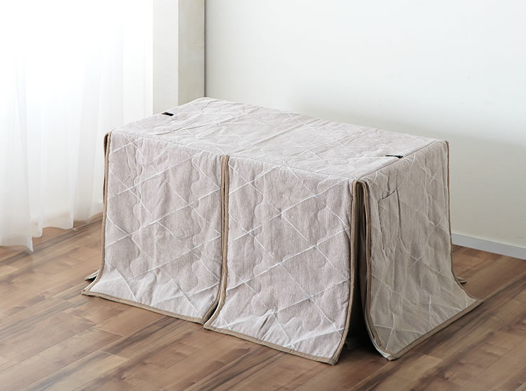 昇降式ダイニングこたつ・こたつ布団 2点セット （ハイタイプこたつ