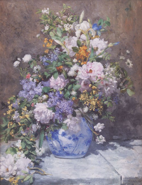 ルノワール 絵画 春の花束 【複製】【美術印刷】【世界の名画