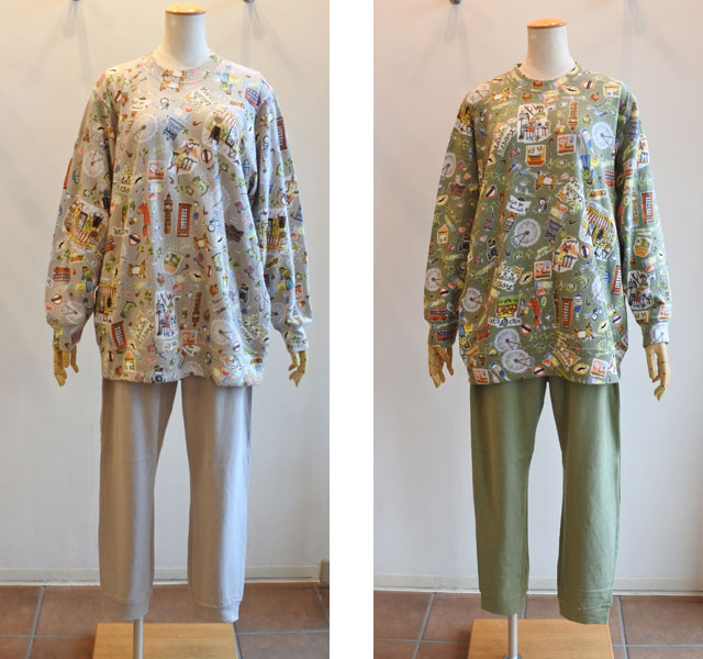 チュニック 20％OFF SALE TUNIC 鴨居羊子 丸首トレーナー長袖パジャマ