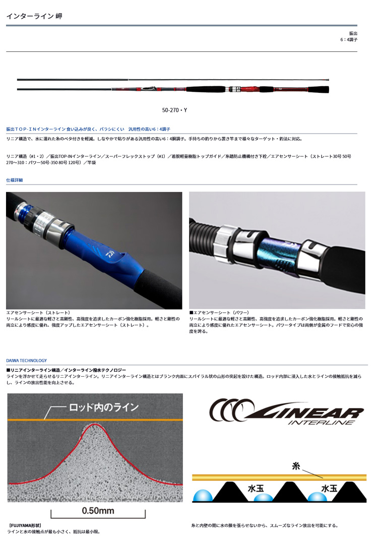 DAIWA（ダイワ） インターライン 岬 50-350・Y 313636 : カツキネット
