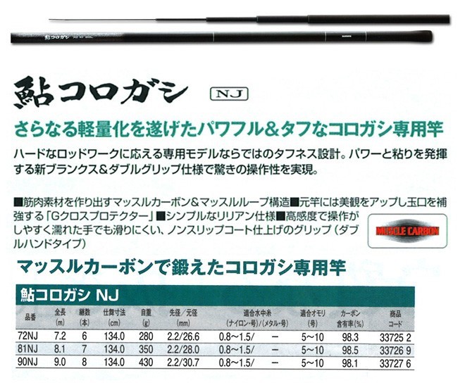 シマノ（SHIMANO） 予約 鮎竿 鮎コロガシNJ コロガシ専用モデル 72NJ