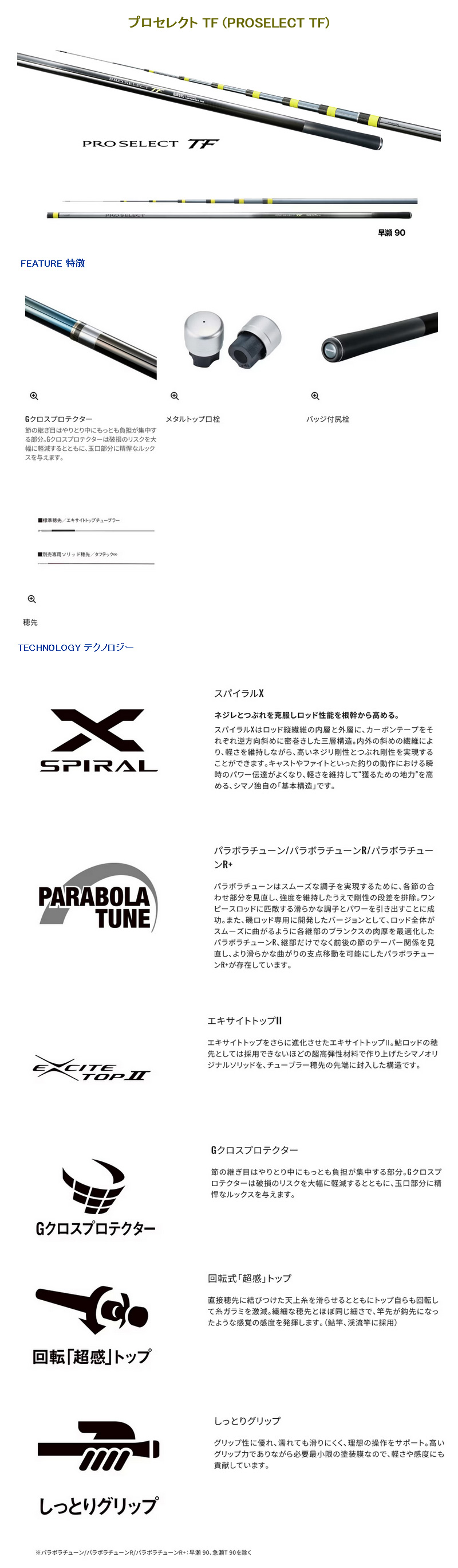 シマノ（SHIMANO） 予約 鮎竿 プロセレクト TF (PROSELECT TF) 急瀬G