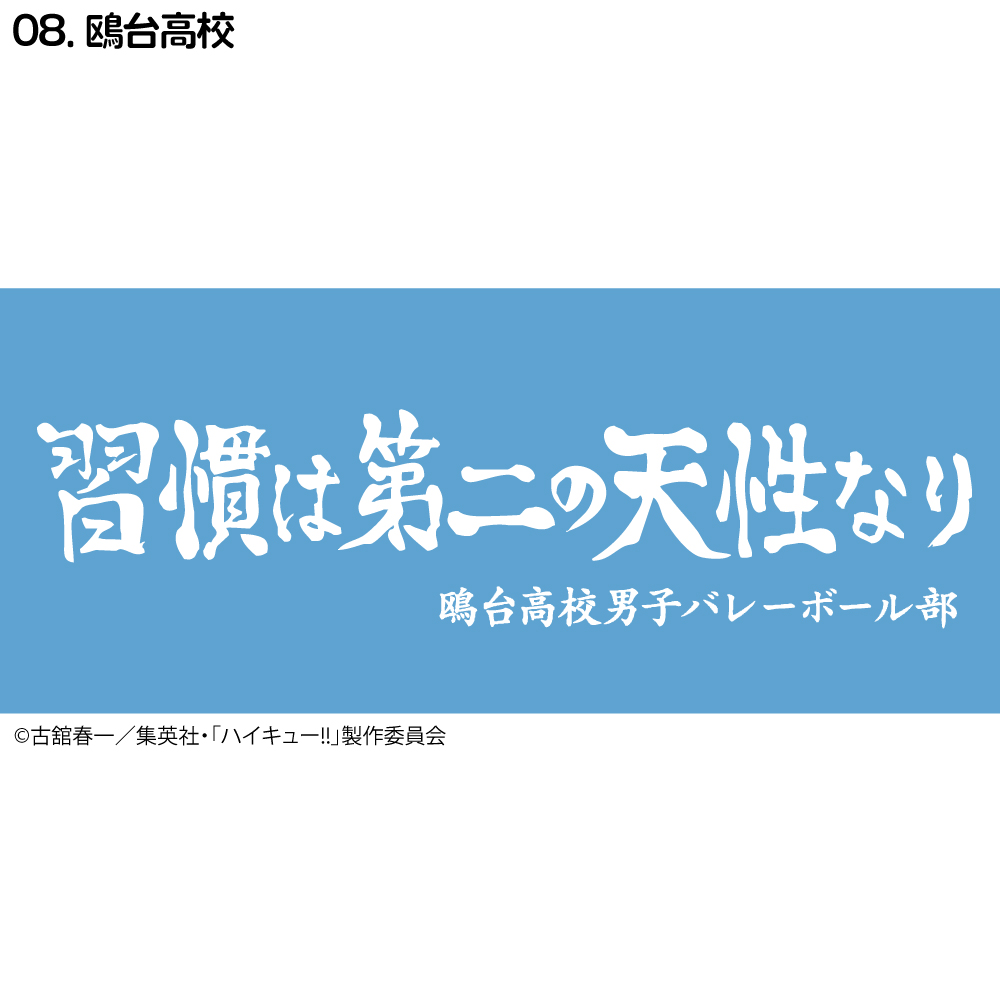 ハイキュー!! 横断幕 フェイスタオル 烏野高校 青葉城西高校 音駒高校