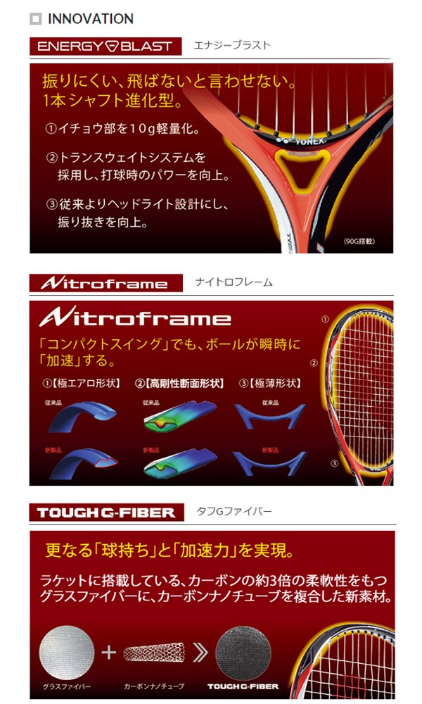 YONEX（ヨネックス） 「NEXIGA 90G ネクシーガ90G NXG90G